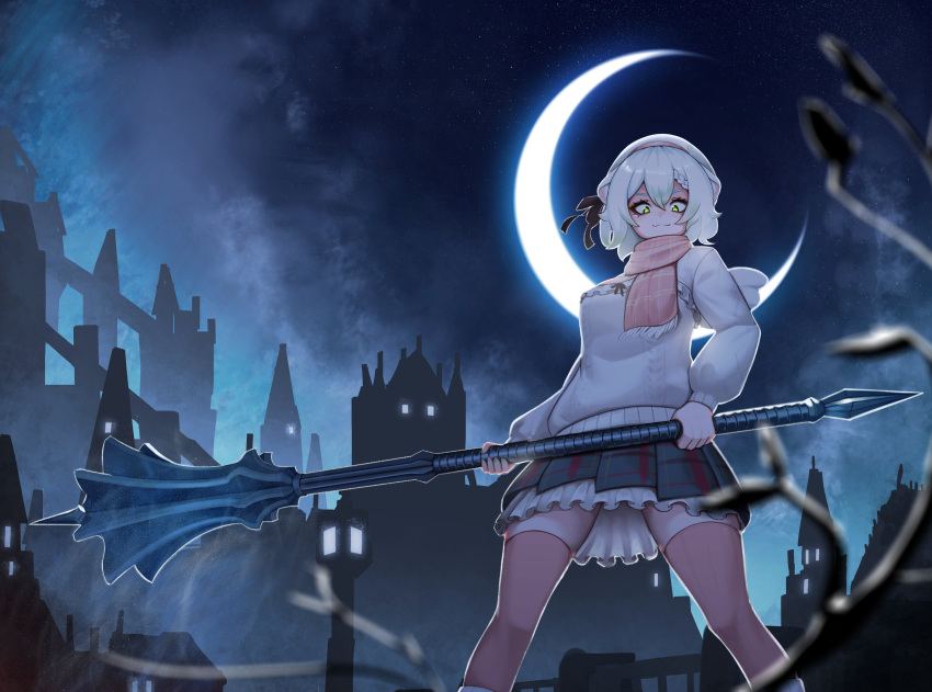 >:), 1girl, :3, absurdres, animal_ears, beret, bob_cut, breasts