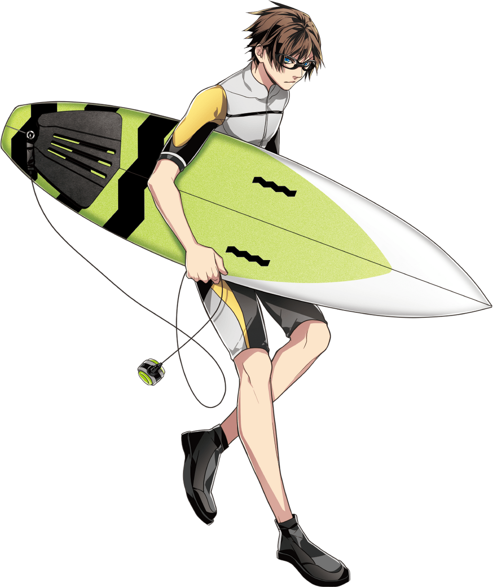 1boy, black_footwear, blue_eyes, bodysuit, brown_hair, diving_suit, facing_to_the_side, glasses