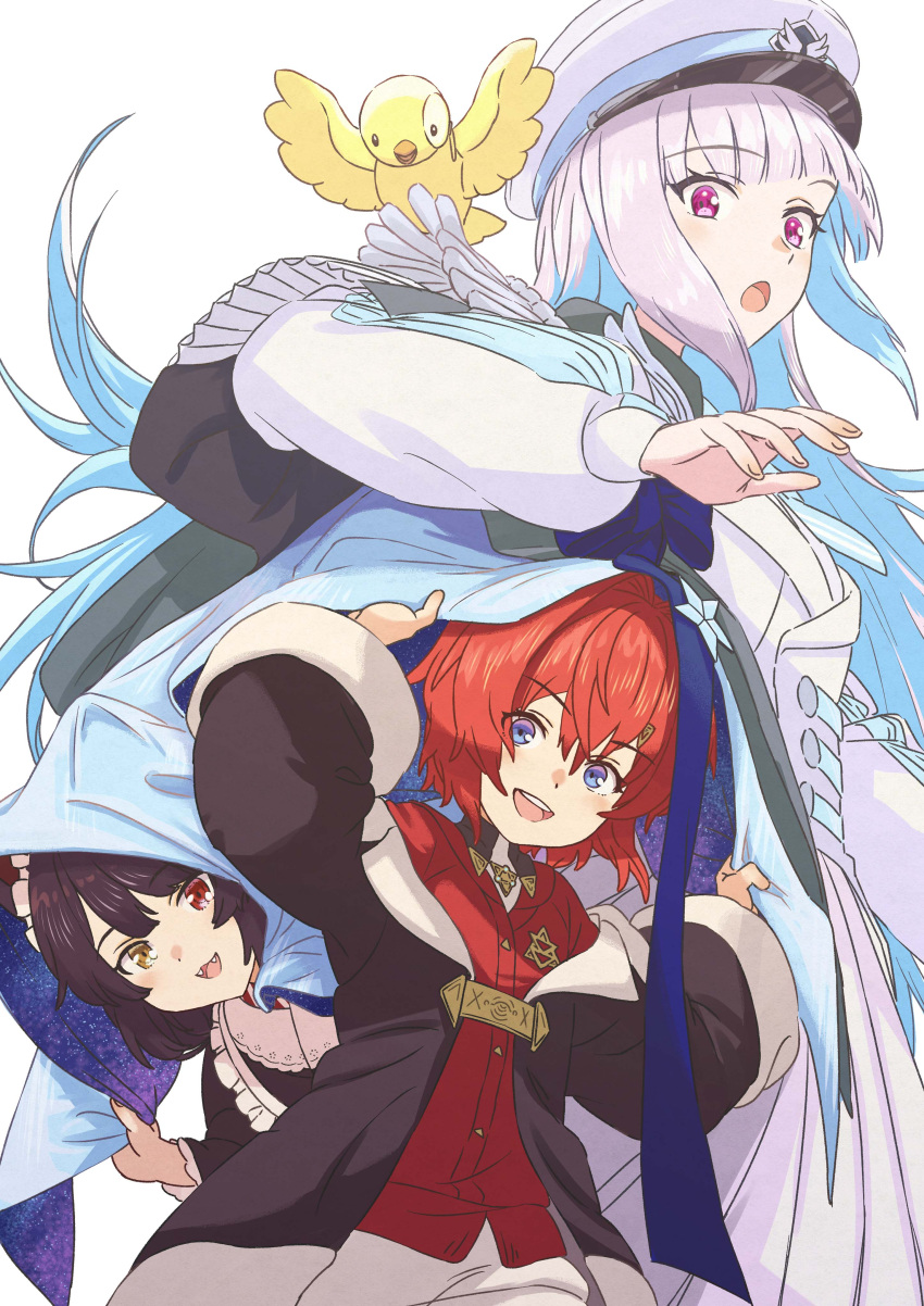 3girls, :3, :d, :o, absurdres, age_difference, aged_down, ange_katrina