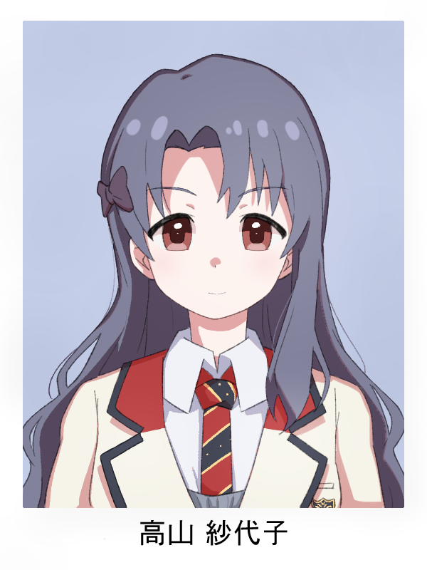 black_hair, border, brown_eyes, character_name, closed_mouth, high_schoolmate_(idolmaster), id_photo, idolmaster