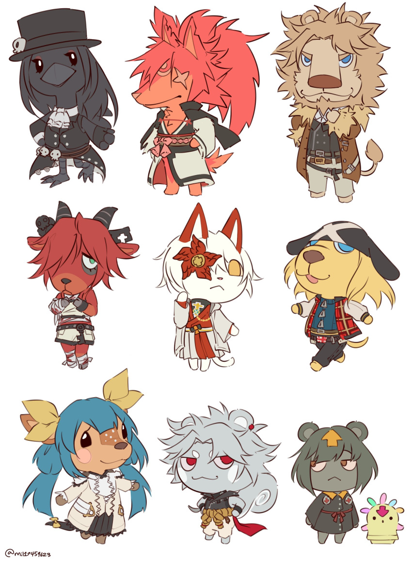 a.b.a, absurdres, animal_crossing, asuka_r._kreutz, axl_low, bad_id, bad_twitter_id, baiken