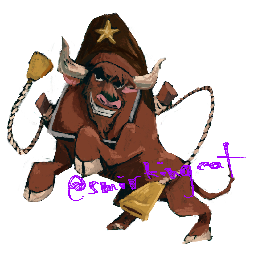 1boy, bell, cow, cow_boy, cow_horns, cow_tail, cowbell, grin