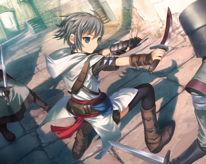 altair_ibn_la-ahad, armor, assassin's_creed, assassin's_creed, battle, boots, genderswap, gloves