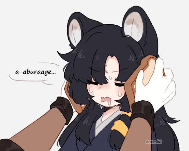 1girl, animal_ears, arknights, bread, idiot_sandwich_(meme), long_hair, meme, saga_(arknights)