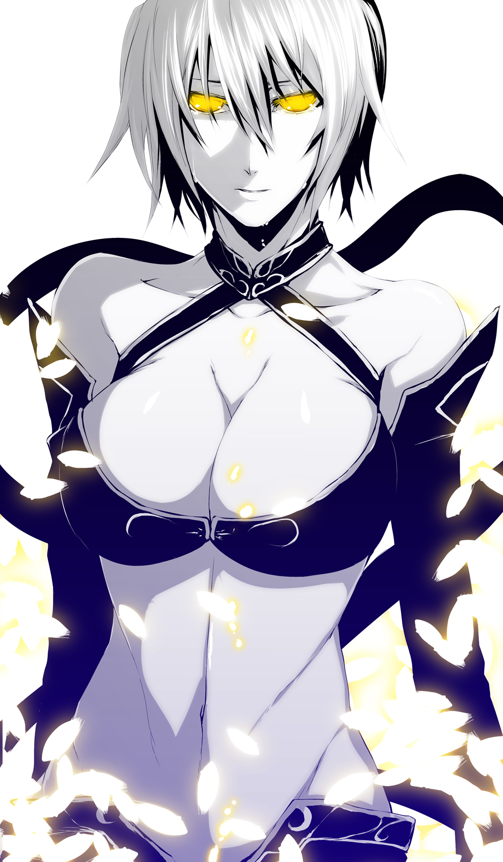 bare_shoulders, breasts, cleavage, highres, kayuu, koihime_musou, large_breasts, s_tanly