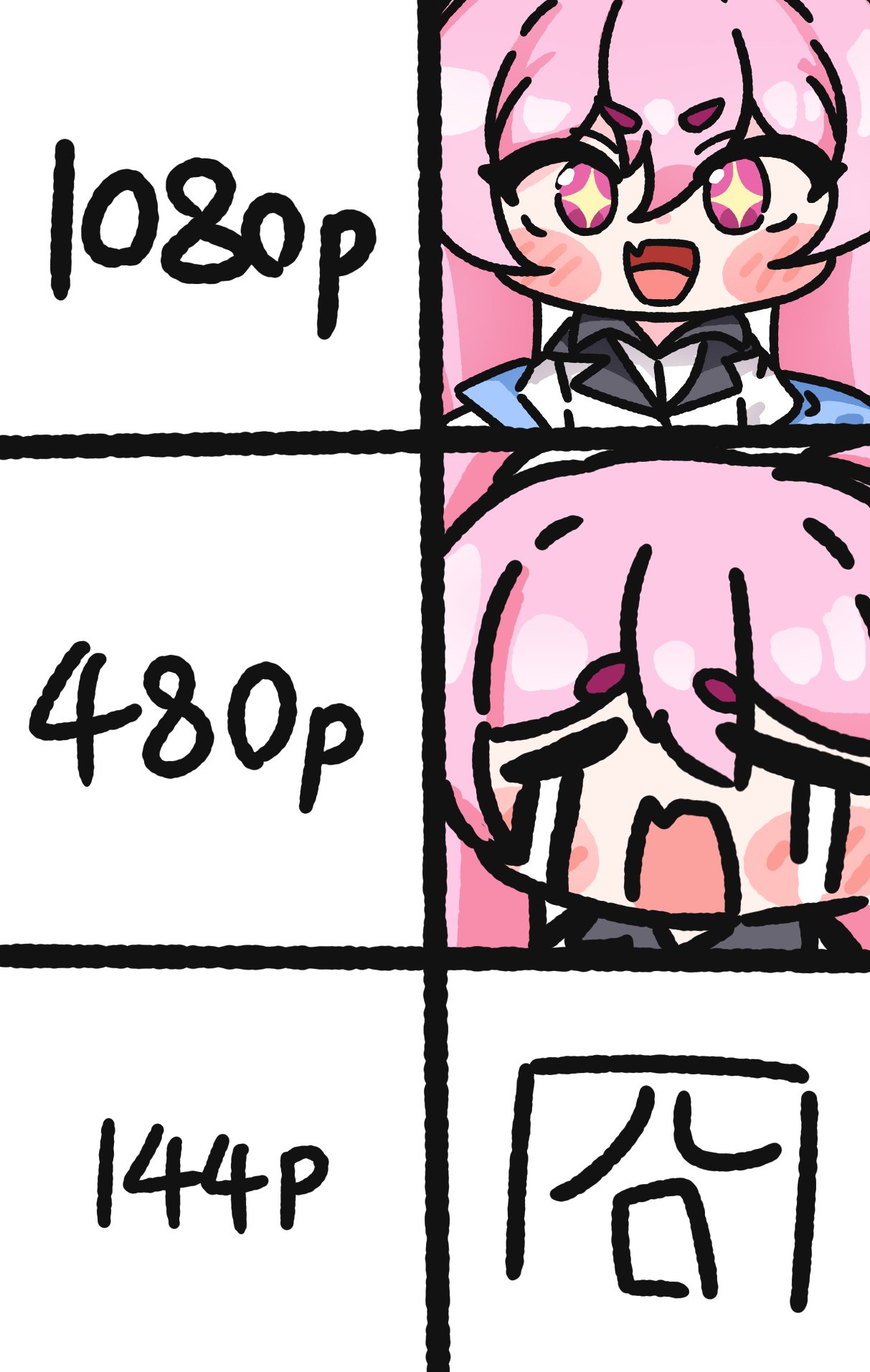 +_+, 1girl, blue_archive, blush_stickers, chibi, closed_eyes, crying, fang