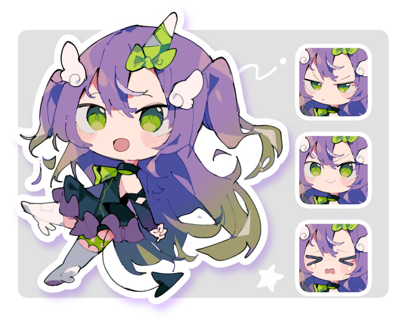 >_<, 1girl, amanogawa_neru, blush, bow, byako_(srktn), chibi, closed_mouth
