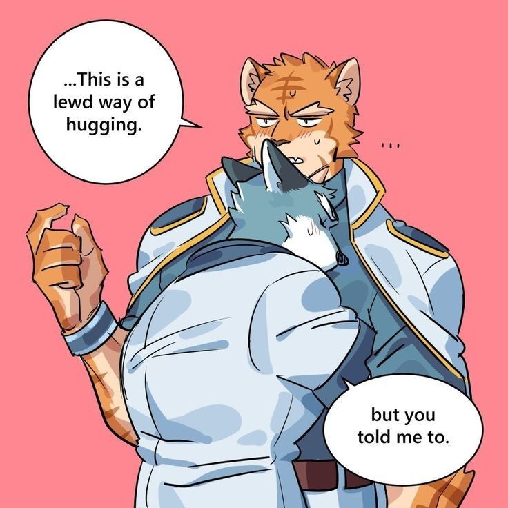 2boys, animal_ears, argo_northrop_(knights_college), coat, coat_on_shoulders, furry, furry_male, grantly_bell