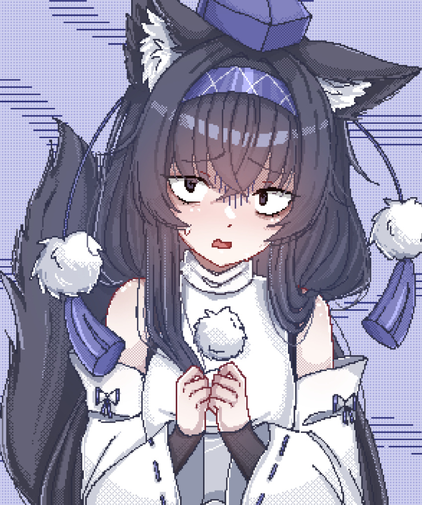 absurdres, animal_ears, black_eyes, black_hair, blue_archive, blue_hairband, breasts, cosplay