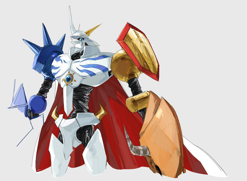 1boy, absurdres, armor, blue_eyes, cowboy_shot, dawu233, digimon, digimon_(creature)