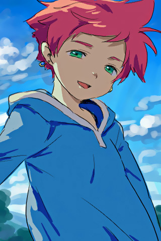 face, green_eyes, hoodie, jewelry, kumatora, lowres, mother_(game), mother_3