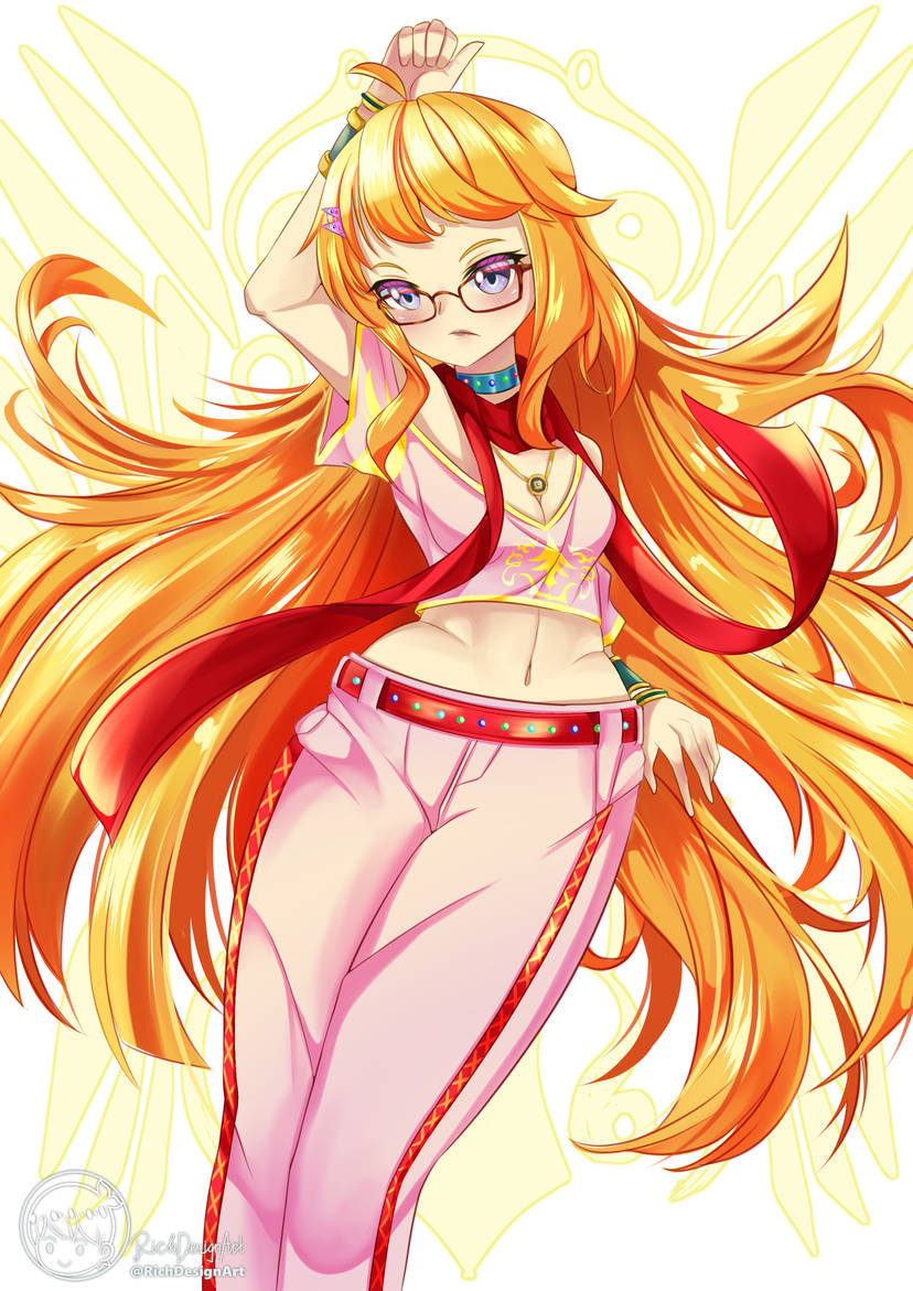 absurdly_long_hair, alternate_design, angel, bayonetta_(series), bayonetta_1, blue_eyes, divine_being, divine_entity, flat_chest, humanization, jubileus_(bayonetta), long_hair, non-web_source, richdesignart777, very_long_hair