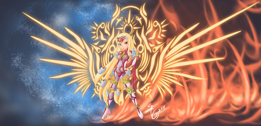 1girl, absurdly_long_hair, alternate_design, bayonetta_(series), bayonetta_1, blue_eyes, divine_being, divine_entity
