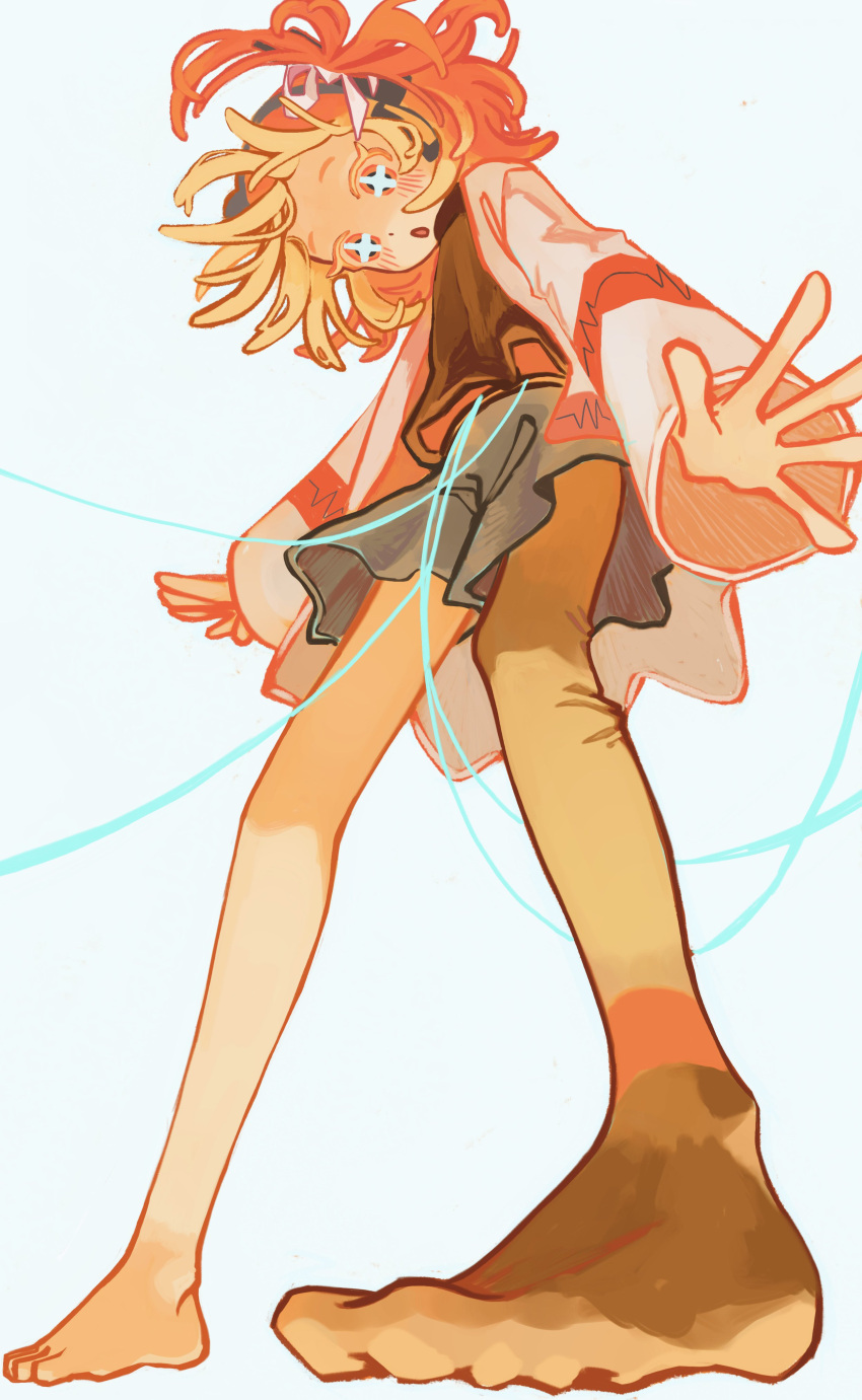 +_+, 1girl, a.i._voice, absurdres, adachi_rei, arms_at_sides, aruun, black_shirt