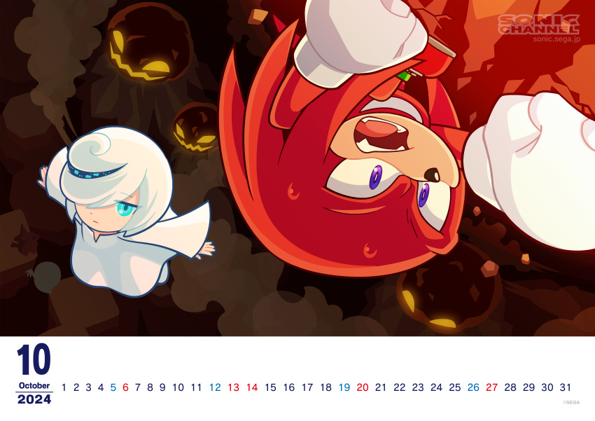 1boy, 1girl, 2024, absurdres, aqua_eyes, boo_(sonic), climbing, echidna_boy