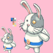 bunny, dondongarara, lowres, original, pixel_art, rabbit, tentai_senshi_sunred, usakotsu