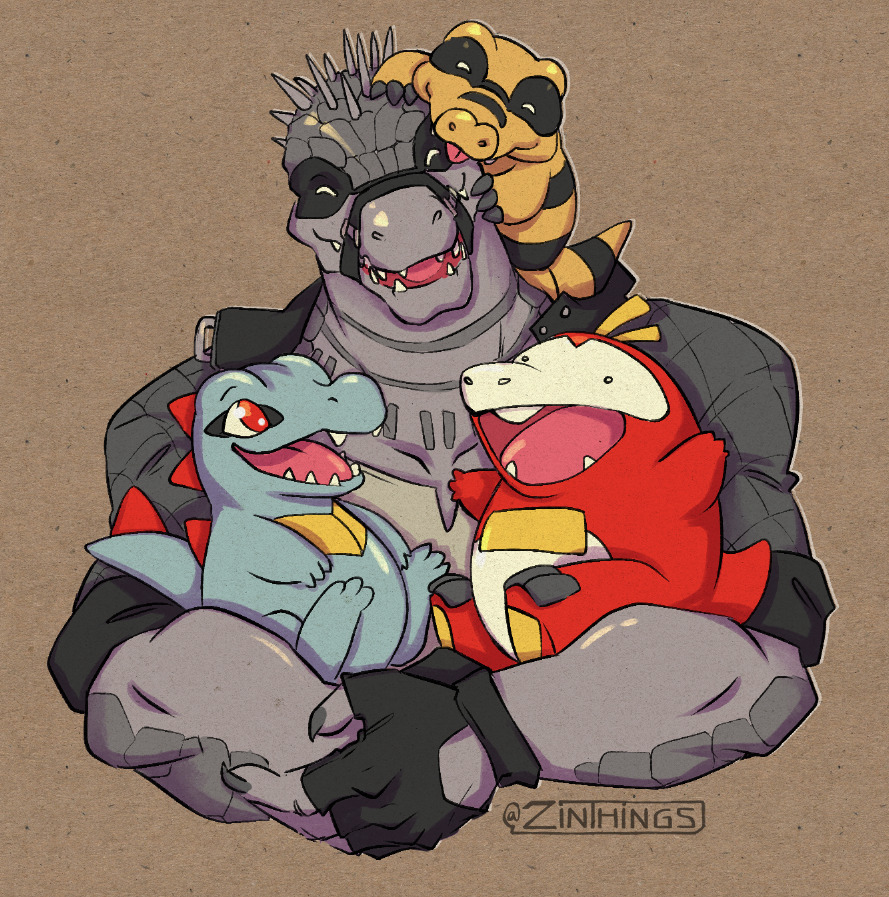 brown_background, closed_eyes, colored_skin, crocodile_boy, crossover, daylon_(sobek)_(dislyte), dislyte, fingerless_gloves