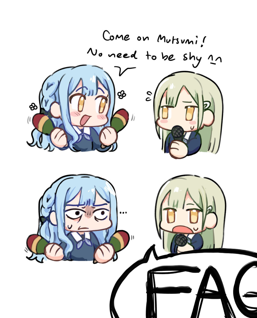 ..., 2girls, bang_dream!, bang_dream!_it's_mygo!!!!!, blue_hair, commentary, english_commentary, english_text