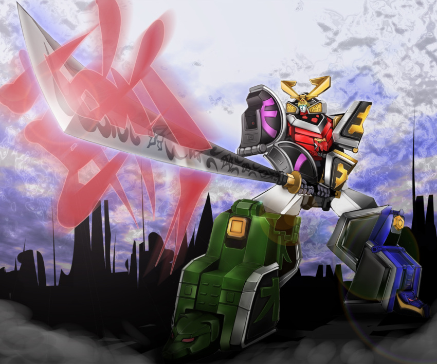 1041_(toshikazu), mecha, no_humans, samurai_sentai_shinkenger, shinken-oh, shinkenoh, super_sentai, sword