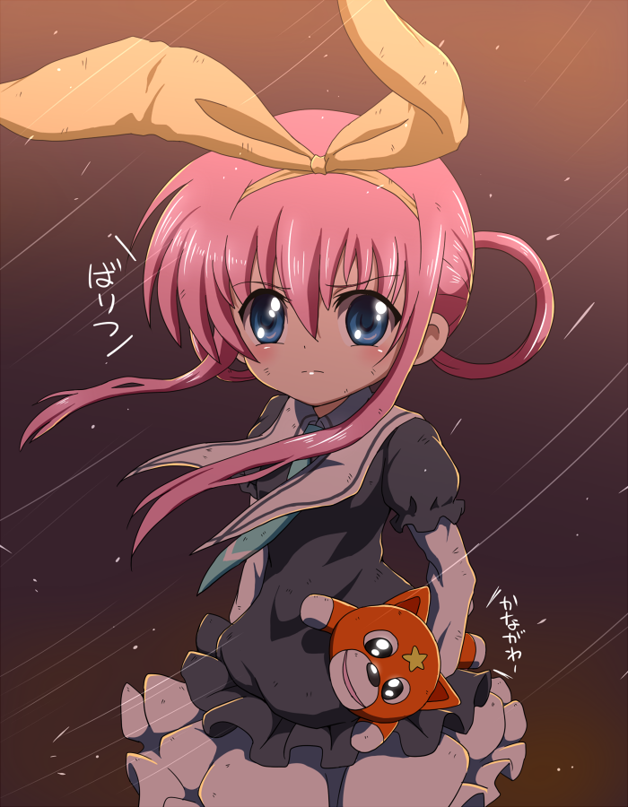 bow, dirty, necktie, plush, rain, school_uniform, sherlock_shellingford, tantei_opera_milky_holmes