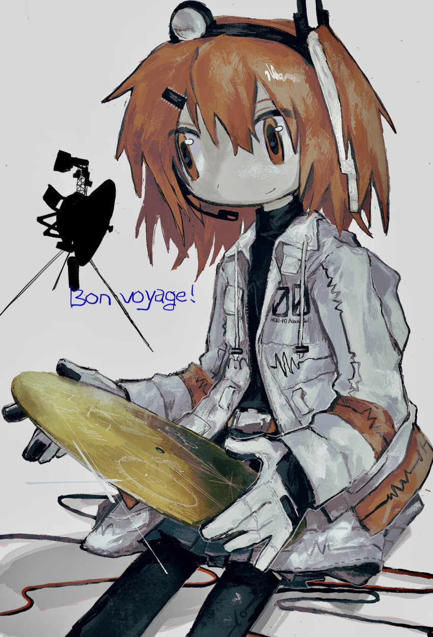 1girl, a.i._voice, adachi_rei, belt, black_pantyhose, black_shirt, cable, closed_mouth
