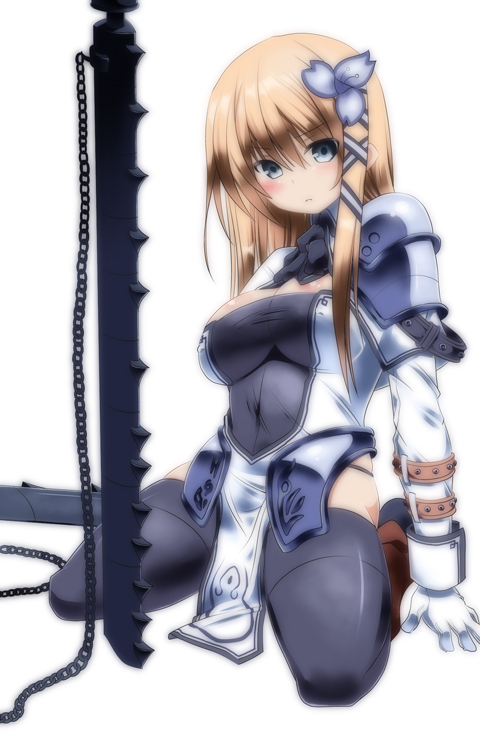 artist_request, belt, blonde_hair, blue, blue_eyes, blush, boots, bow