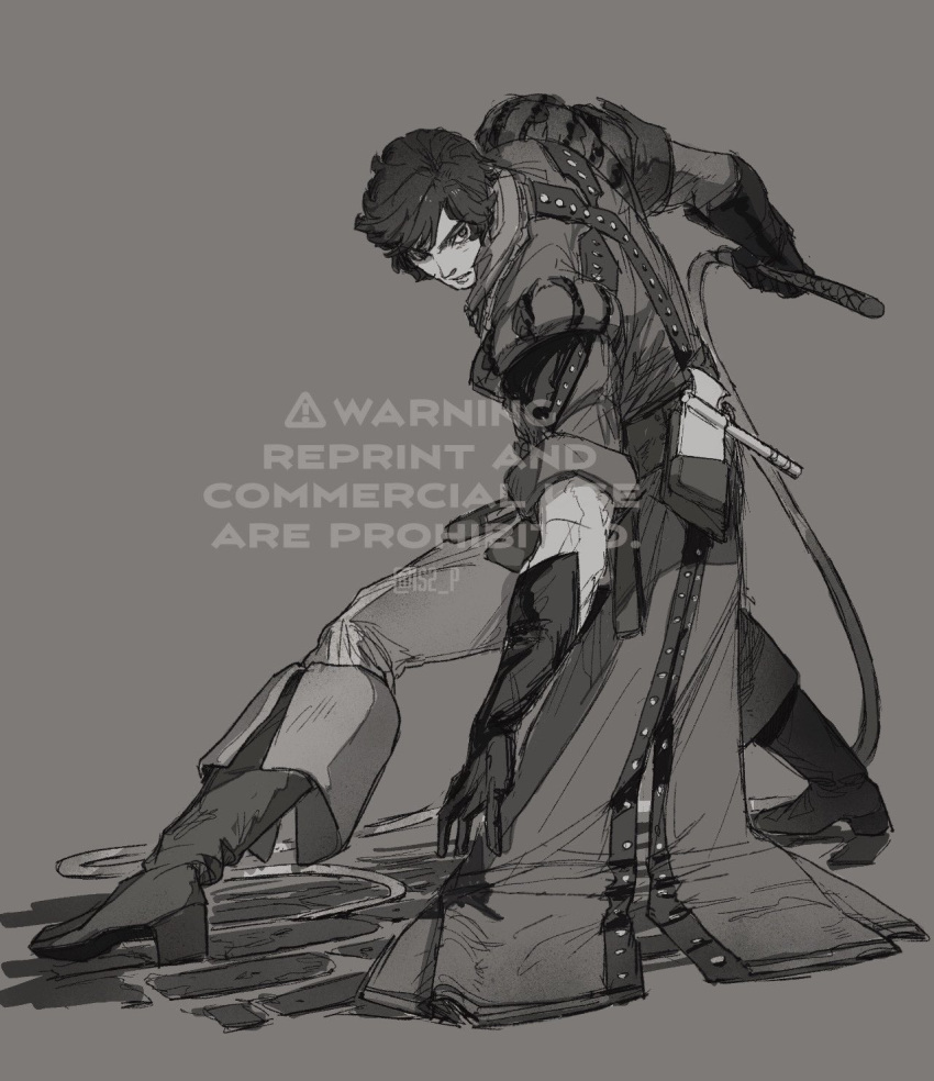 1boy, boots, castlevania:_dracula_x_chronicles, castlevania:_rondo_of_blood, castlevania_(series), dynamic_pose, elbow_gloves, gloves