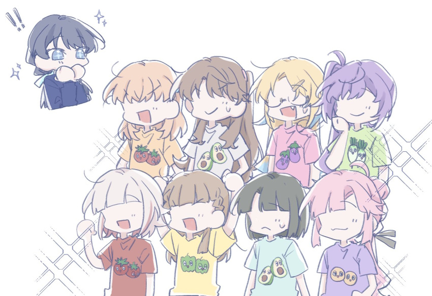!, !!, +_+, 6+girls, :3, :d, ahoge, anyoji_hime