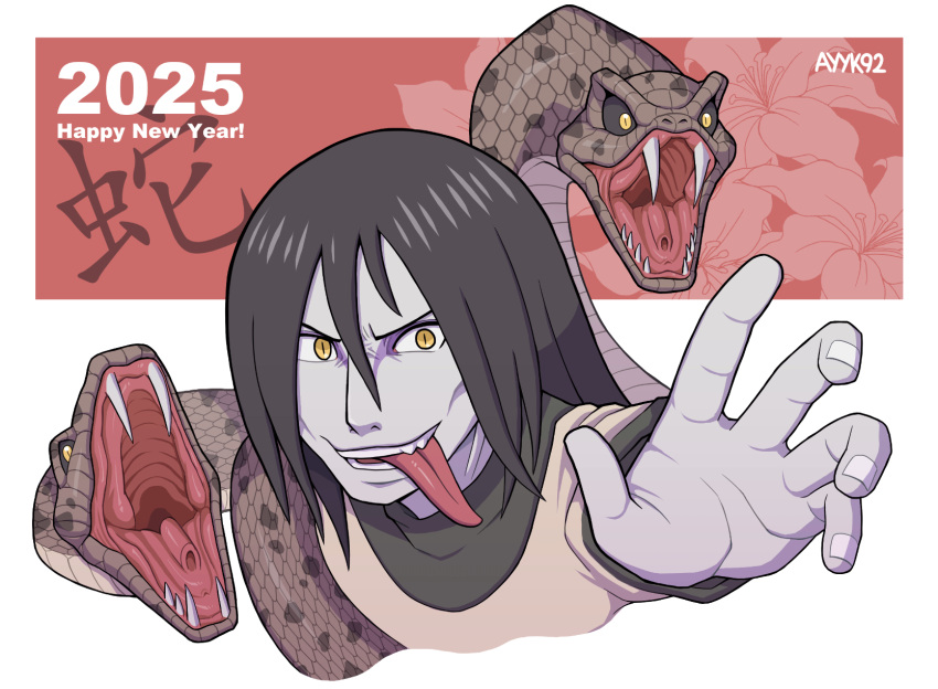 2025, artist_name, ayyk92, black_hair, black_sclera, chinese_zodiac, colored_sclera, colored_skin