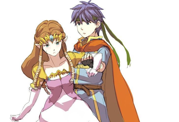 blue_hair, brown_hair, cape, fire_emblem, fire_emblem:_souen_no_kiseki, gloves, headband, ike