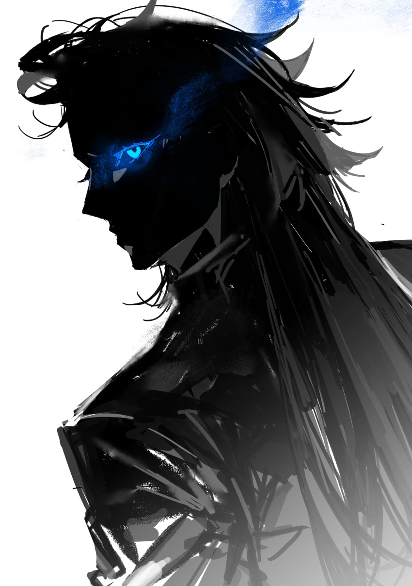 1boy, absurdres, anchealcjiea, bangs_pinned_back, blue_eyes, capitano_(genshin_impact), chinese_commentary, coat