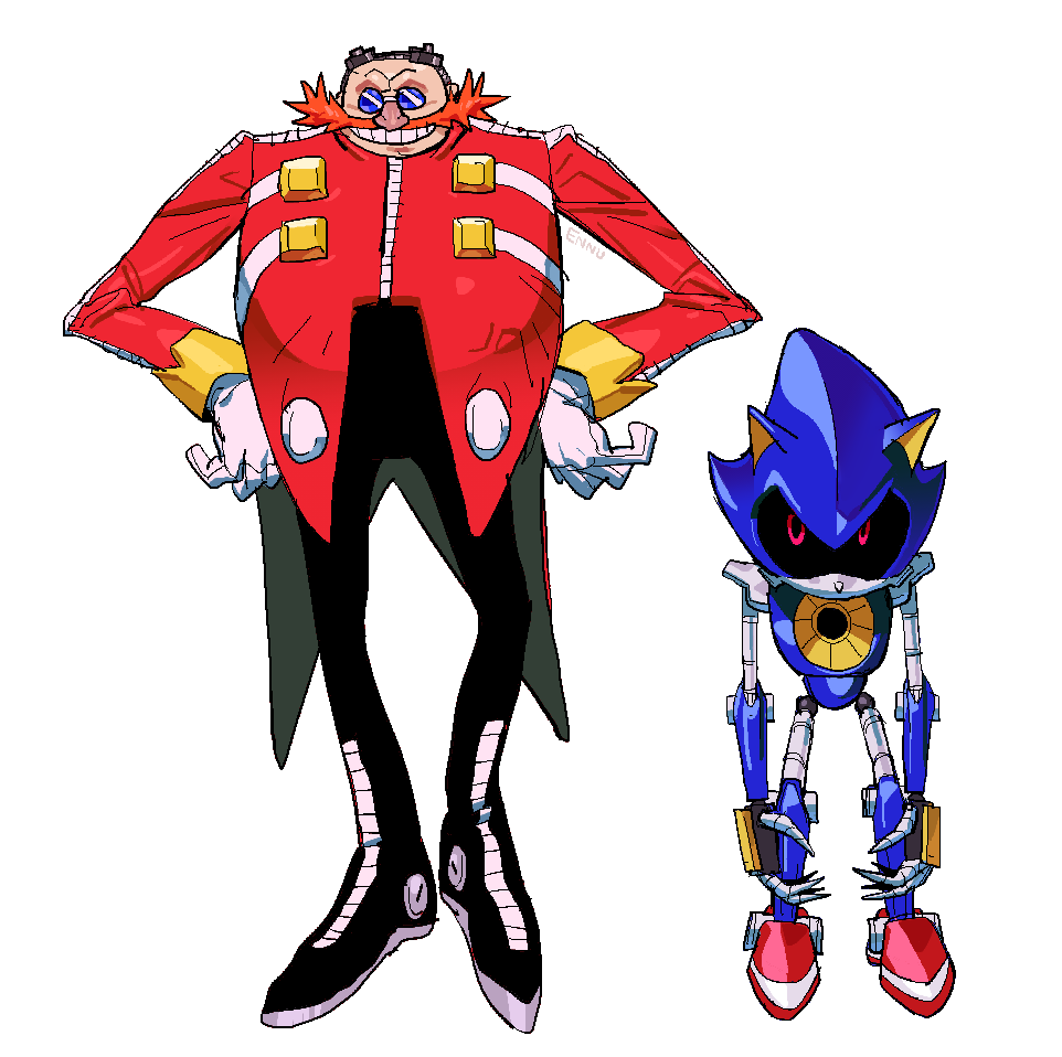 2boys, animal_ears, armor, bald, black_pants, black_sclera, blue-tinted_eyewear, blue_armor