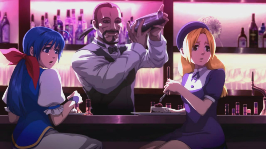blonde_hair, blue_eyes, blue_hair, fatal_fury, futaba_hotaru, hat, king_of_fighters, king_of_fighters_xiii