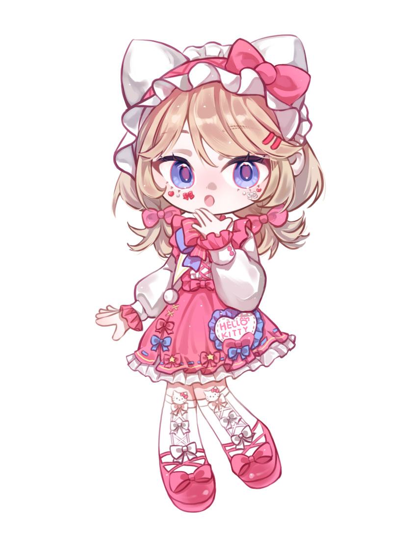 1girl, :o, absurdres, animal_ears, bow, bow_legwear, cat_ears, chilizi