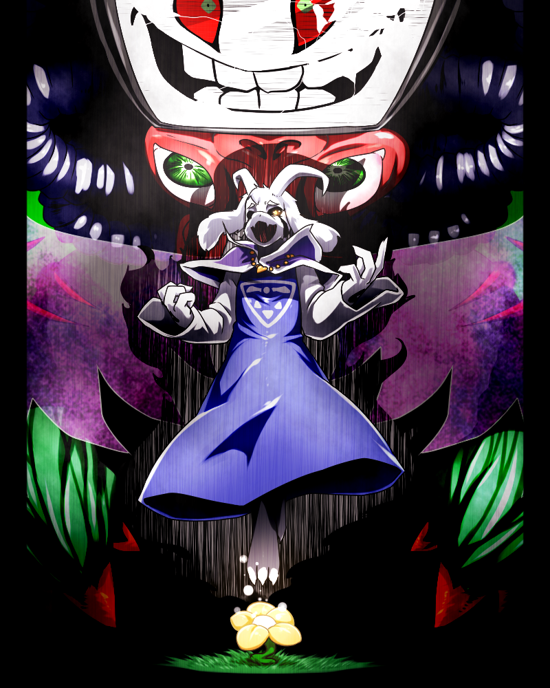 2017, 2d, 3boys, anthro, asriel_dreemurr, asriel_dreemurr_(god_of_hyperdeath), claws, colored_sclera
