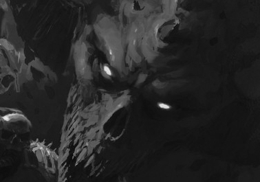 glowing_eyes, greyscale, monochrome, skull, skull_head, tarfken, teeth