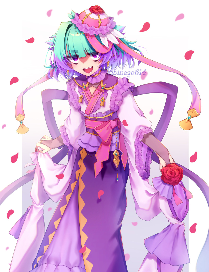 1girl, absurdres, alternate_costume, aqua_hair, artist_name, colored_tips, earrings, fate/grand_order