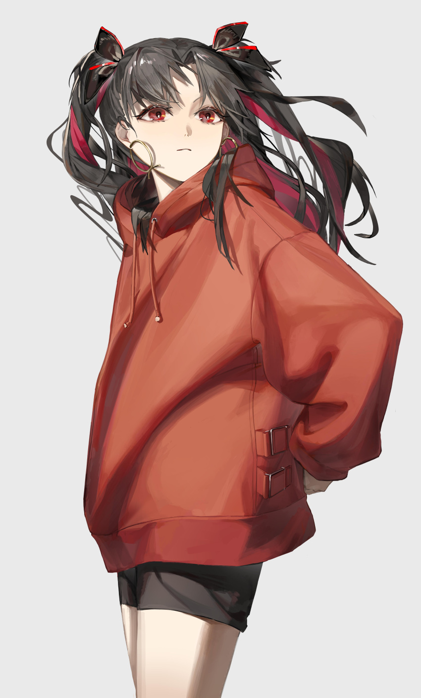 1girl, absurdres, alternate_costume, black_hair, drawstring, earrings, fate/grand_order, fate_(series)