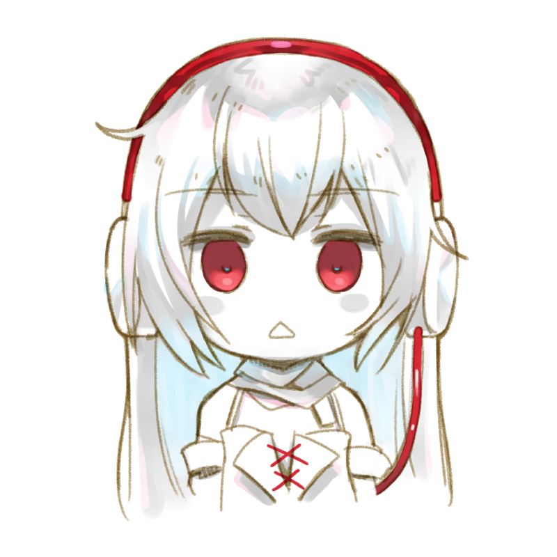 1girl, bandaged_arm, bandages, bare_shoulders, cable, chibi, chibi_only, colored_skin