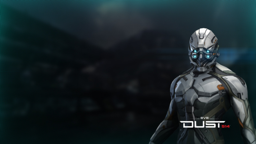 1boy, 3d, armor, blurry, blurry_background, building, commentary, dust_514, eve_online, gallente_federation_(eve_online), glowing, glowing_eyes, helmet, highres, juliadream, looking_at_viewer, maya_(medium), photoshop_(medium), realistic, science_fiction, solo, upper_body