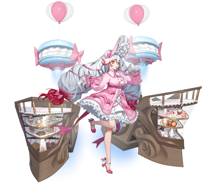 absurdres, ags_(last_origin), balloon, beeeeen, bonnet, breasts, cake, commission