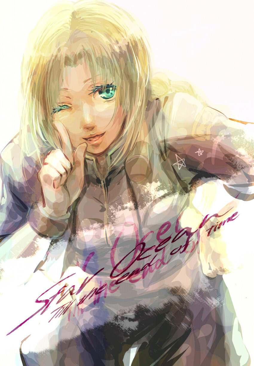 bad_id, blonde_hair, highres, mirage_koas, senano-yu, star_ocean, star_ocean_till_the_end_of_time, wink