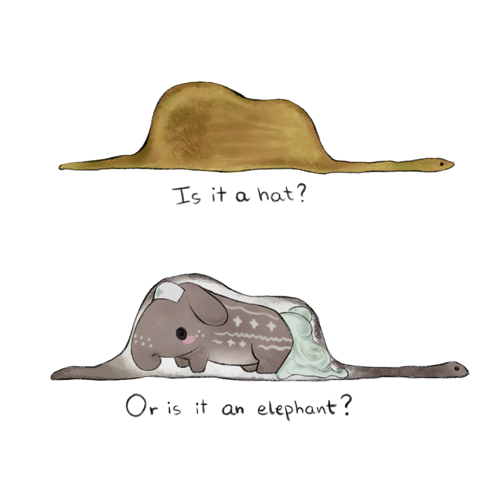animal, animal_focus, astartelia, blush_stickers, commentary, english_commentary, english_text, hat