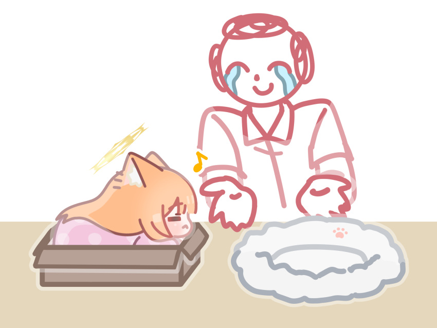 1boy, 1girl, :<, absurdres, animal_ear_fluff, animal_ears, blue_archive, blunt_bangs