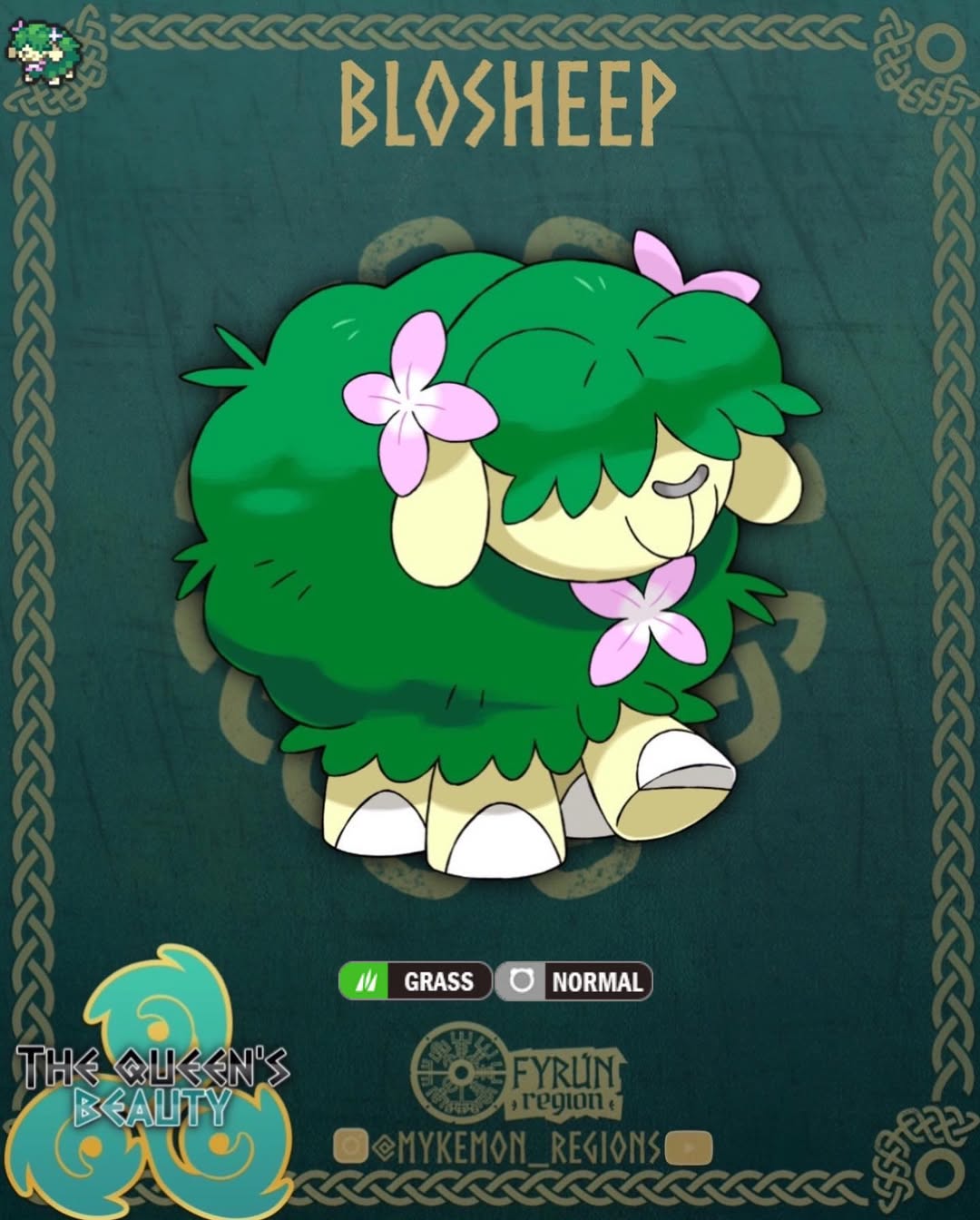 artist_name, english_text, fakemon, flower, highres, instagram_logo, instagram_username, mykel_ryan