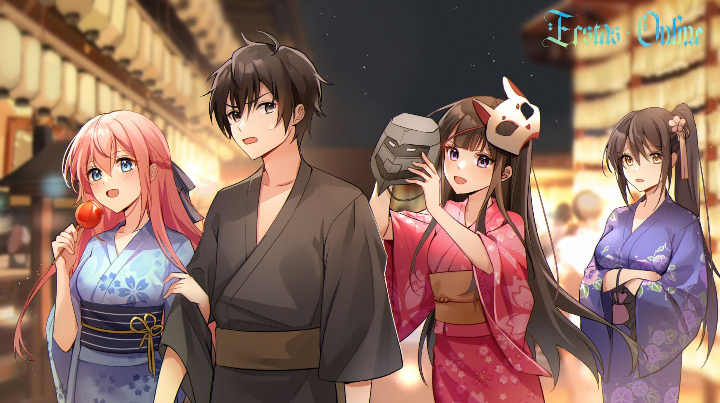 1boy, 3girls, aikawa_shuuko, asagiri_ririko, black_eyes, black_hair, blue_eyes, doumeguri_kakeru