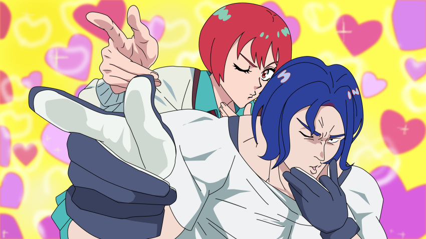 1girl, absurdres, amate_yuzuriha, aqua_eyes, blue_hair, gloves, gundam, gundam_gquuuuuux