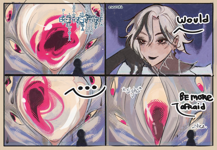 2girls, angel, angel_wings, arlecchino_(genshin_impact), biblically_accurate_angel, chtmts, columbina_(genshin_impact), disembodied_eye