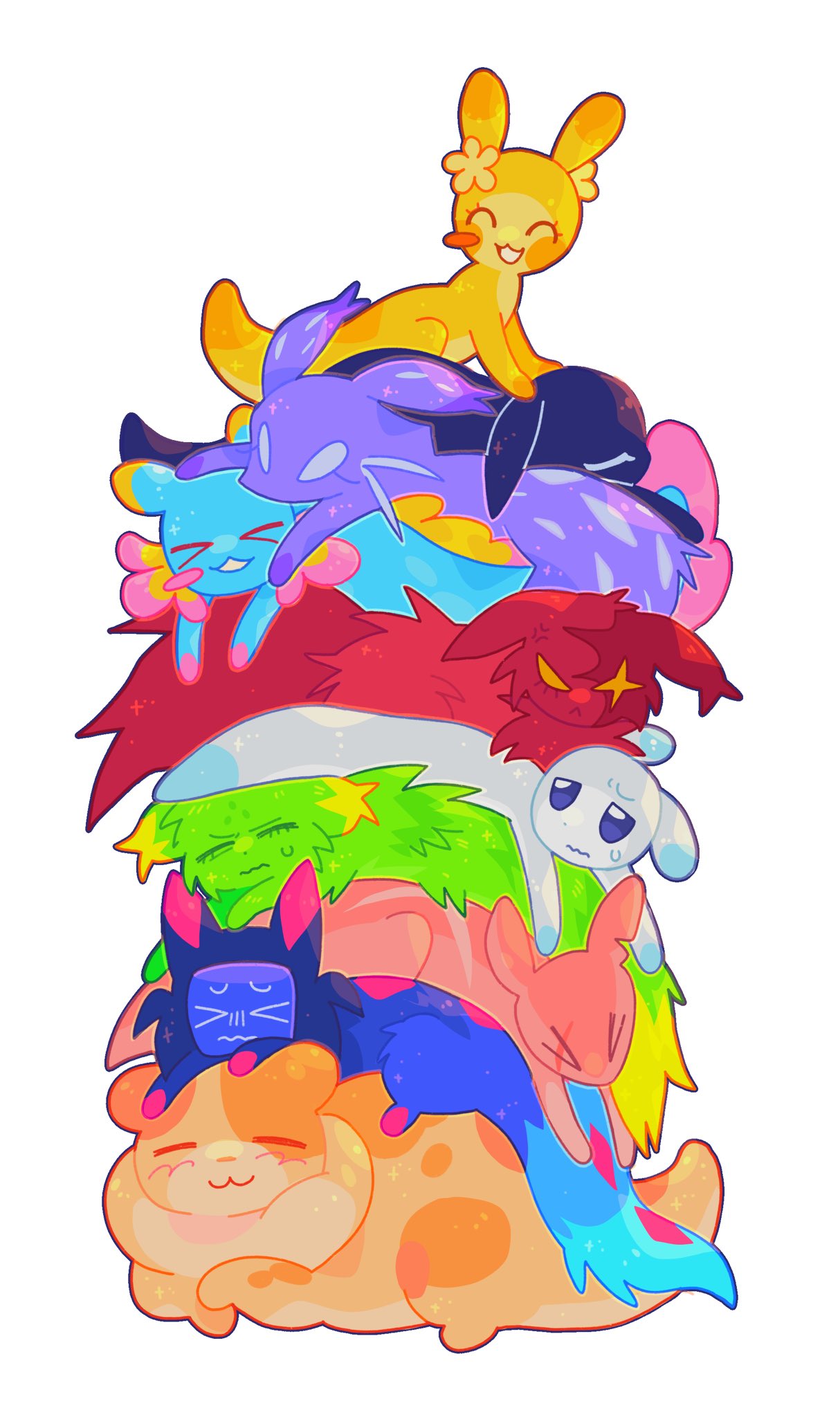 >_<, :3, ^_^, angry, annoyed, artificer_(rain_world), axolotl_ears, axolotl_tail