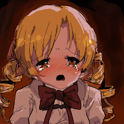aram, blonde_hair, drill_hair, long_hair, lowres, mahou_shoujo_madoka_magica, ribbon, scared